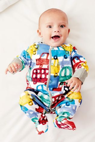 Multi Car All-Over Print Sleepsuits Three Pack (0mths-2yrs)